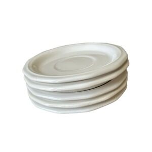 Pfaltzgraff Vintage Heritage White Set of 5 Saucer Plates 6.5 inch